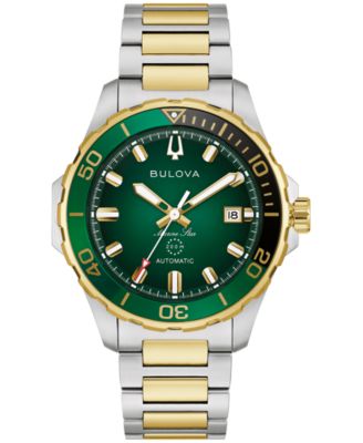 Мужские часы Bulova Marine Star Series B с автоматическим двухцветным браслетом из нержавеющей стали 45 мм