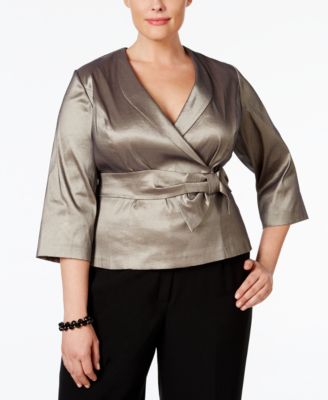 alex evenings plus size formal tops