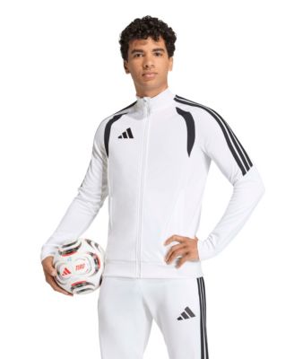 мужская тренировочная куртка adidas Tiro 26 League на молнии спереди белого цвета