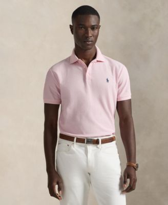 Polo Ralph Lauren Custom Slim Fit из сотовой сетки Polo pink
