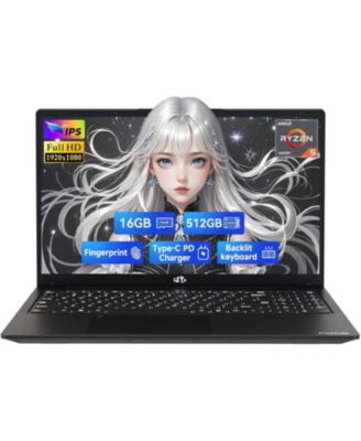 Игровой ноутбук NIMO 15.6 AMD Ryzen 5 6600H с 6 ядрами, 16 ГБ оперативной памяти DDR5, 512 ГБ SSD, 4,5 ГГц, без цвета