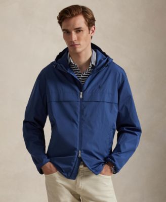 Мужская куртка Polo Ralph Lauren с капюшоном синего цвета