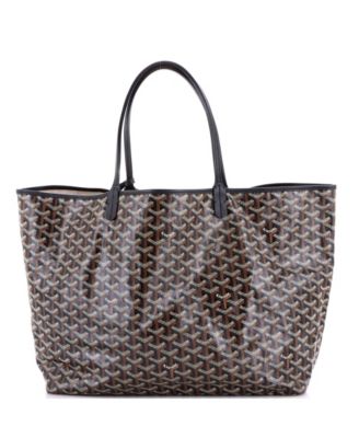 Подержанная сумка Goyard GM Saint Louis из холста с покрытием черного цвета