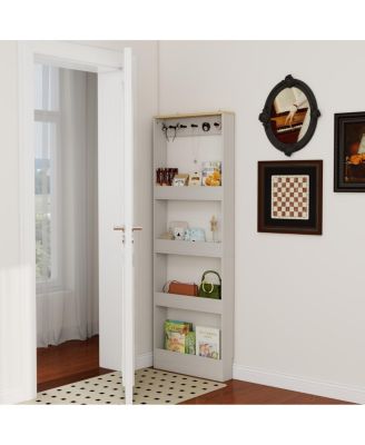 Книжный шкаф Streamdale Furniture Behind The Door 69" с 4 полками и 5 крючками