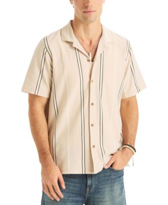 Мужская рубашка в полоску с отложным воротником Nautica