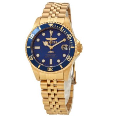 Женские кварцевые часы Invicta 29191 Pro Diver с 3 ручными циферблатами, позолоченные