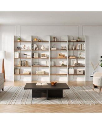 Двойной книжный шкаф Tribesigns высотой 70,87 дюйма с открытыми полками, комплект из 2-х