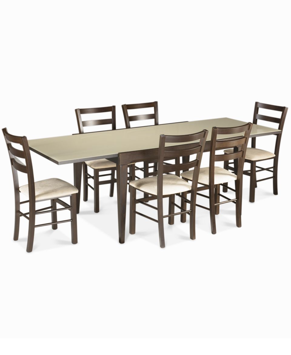 Café Latte 5 Piece Dining Set Dining Table and 4 Slatback Chairs