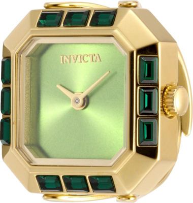 Женские часы-кольцо Invicta 49583 Mini Quartz с 2 ручными циферблатами, золото