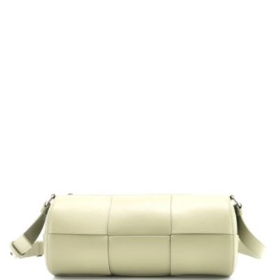 Бывшая в употреблении сумка Bottega Veneta Medium Canette через плечо Maxi Intrecciato из кожи коричневого / бежевого цвета