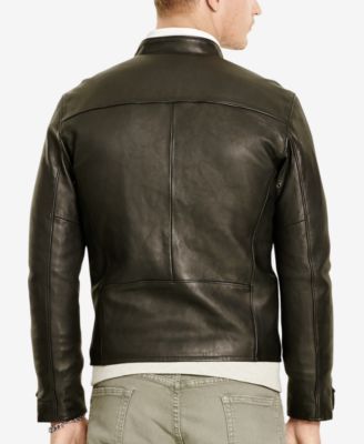 macy's polo leather jacket
