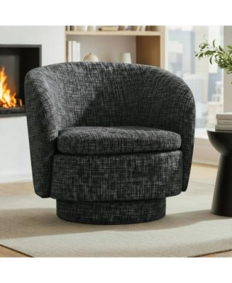 Современный вращающийся акцентный стул Maison Boucle 30.5, мягкое кресло, 1 шт., черный