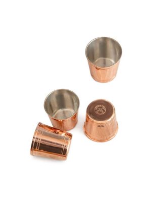 Кухня Coppermill, Винтажная рюмка в стиле CMK - Набор из 4 золотых бокалов