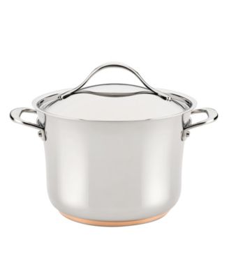 Anolon Nouvelle Copper, Нержавеющая сталь, 6,5 г Кастрюля для запекания с крышкой, Эксклюзивная от Macy's