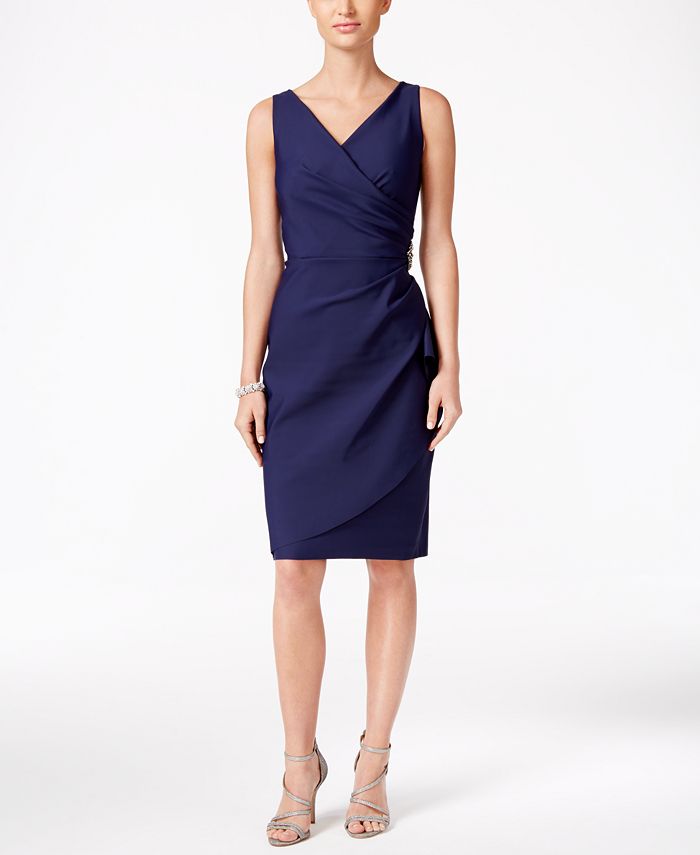 Alex Evenings Compression Embellished Ruched Sheath Dress & Reviews ...