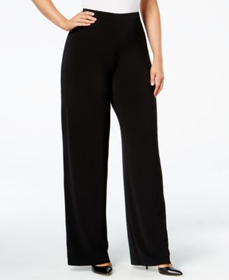 wide leg knit pants plus size