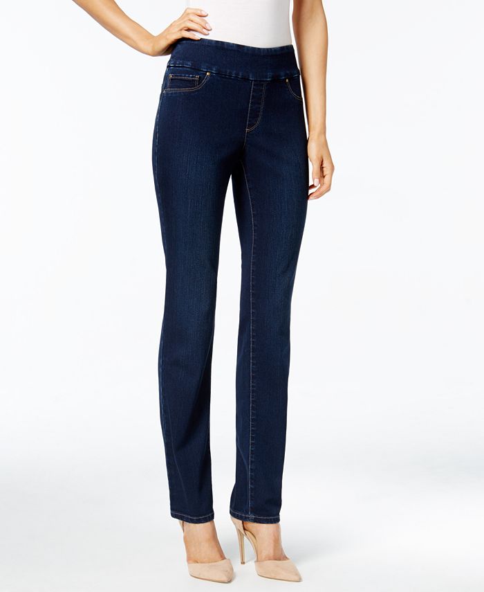 Charter Club Cambridge Pull-On Slim-Leg Jeans, Created for Macy's ...