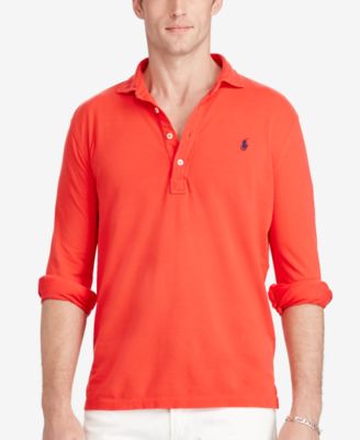polo ralph lauren men's long sleeve mesh polo shirt