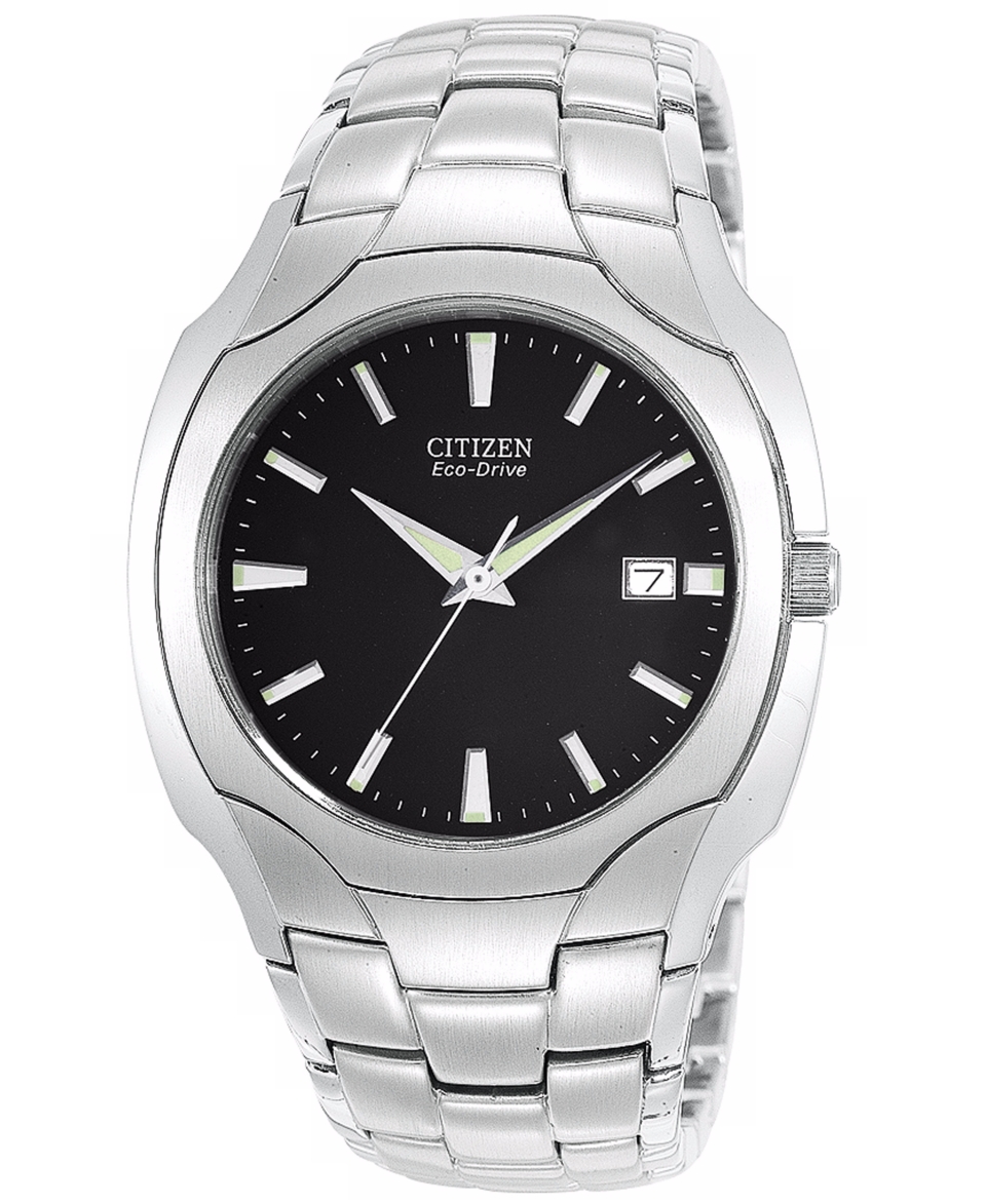 Citizen Watch, Mens Eco Drive Stainless Steel Bracelet 38mm BM6010