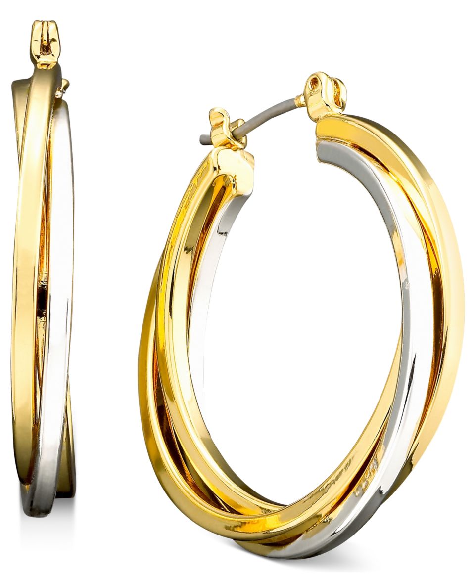 Lauren Ralph Lauren Earrings, Large Tortoise Shell Hoop Earrings