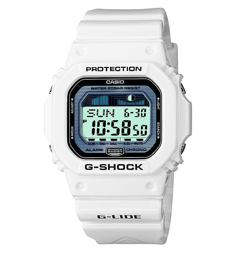 Shock Watch, Mens White Resin Strap GLX5600 7