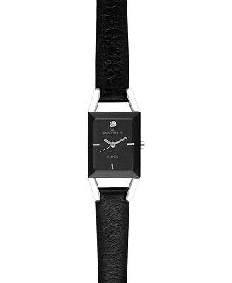 AK Anne Klein Watch, Women's Leather Strap 10-8541BKDB - Watches ...