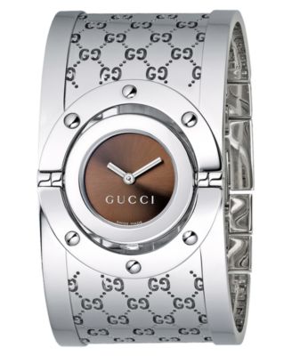 gucci twirl watch silver