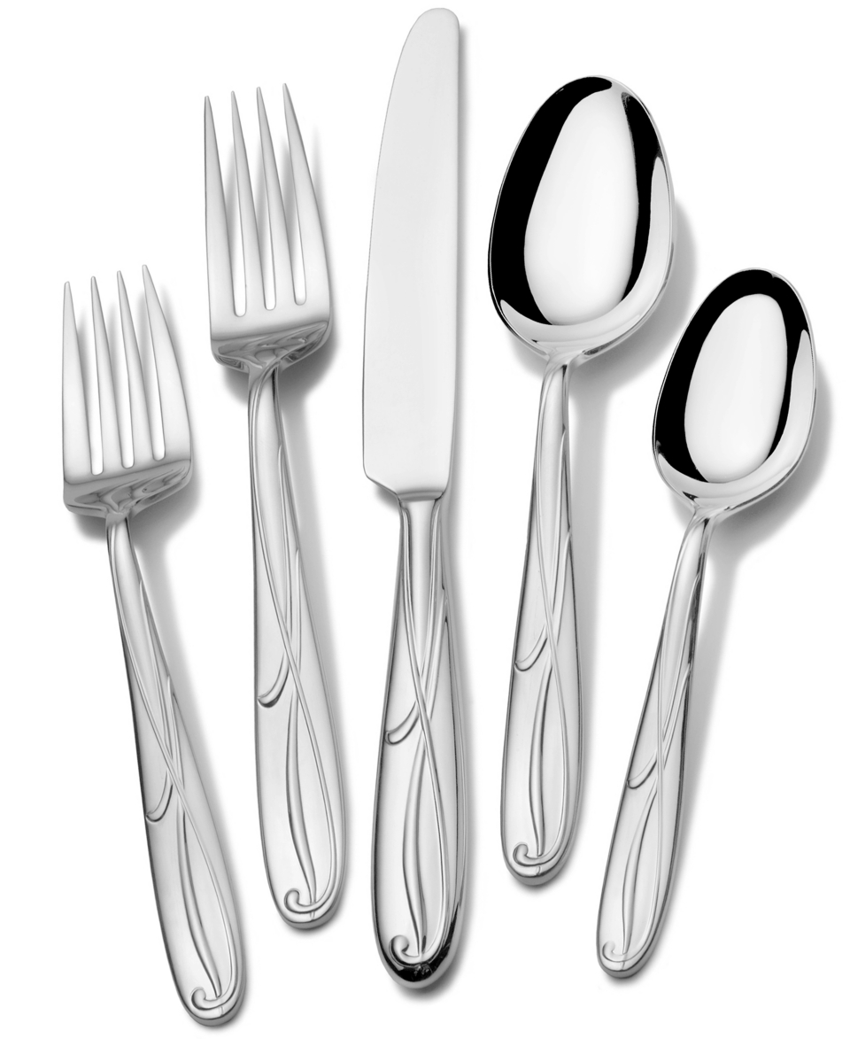 Mikasa Flatware 18/10, Cocoa Blossom 65 Piece Flatware Set