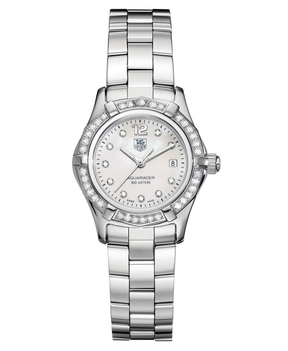 TAG Heuer Watch, Womens Swiss Aquaracer Diamond Accent Stainless