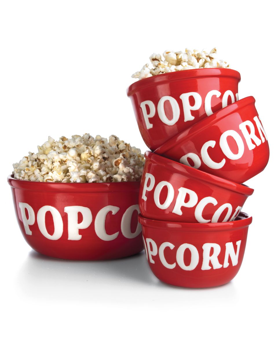 Bella Serveware, Set of 4 Individual Popcorn Bowls   Serveware