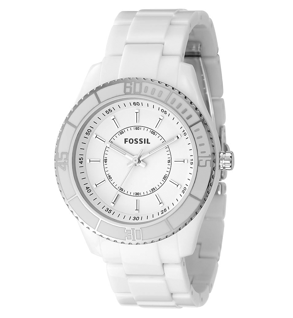  Watch, Womens White Resin Strap ES2442   Under $100 Womens Watches 