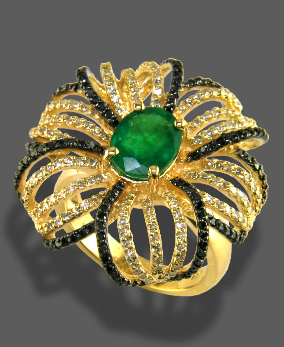 Effy Collection 14k Gold Ring, Emerald (1 1/2 ct. t.w.) and Diamond (1