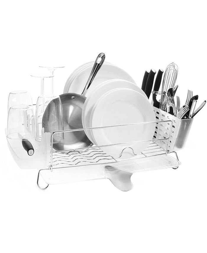 OXO Dish Rack, Folding Stainless Steel & Reviews - Home - Macy's Oxo Dish Rack Folding Stainless Steel