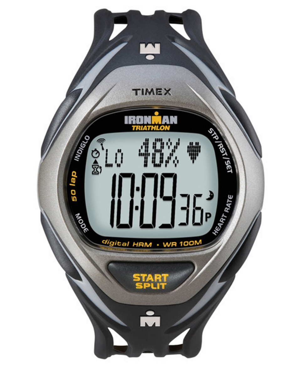 Timex Watch, Mens Race Trainer Black Resin Strap T5K446F5   All
