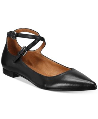 frye sienna leather ballet flats