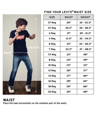 levi's boys size chart