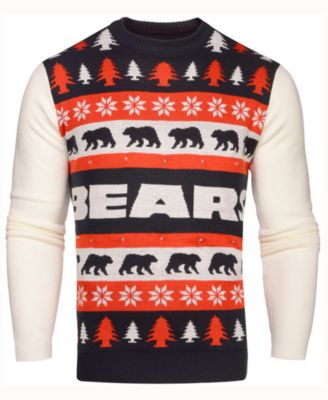 Men's Navy/Orange Chicago Bears Light Up Ugly Sweater