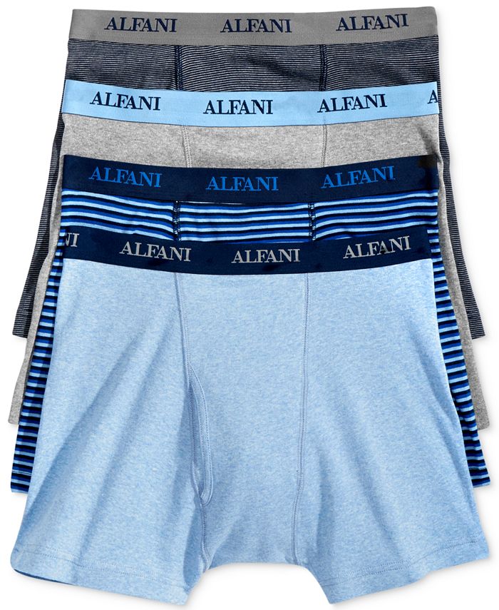 Alfani Men's 4 Pack. Cotton Boxer Briefs, Created for Macy's & Reviews