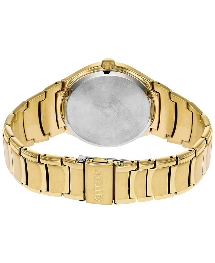 citizen watch men's gold tone stainless steel bracelet