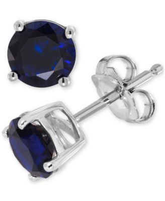 Lab-Created Sapphire Stud Earrings 