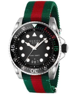 gucci dive watch red