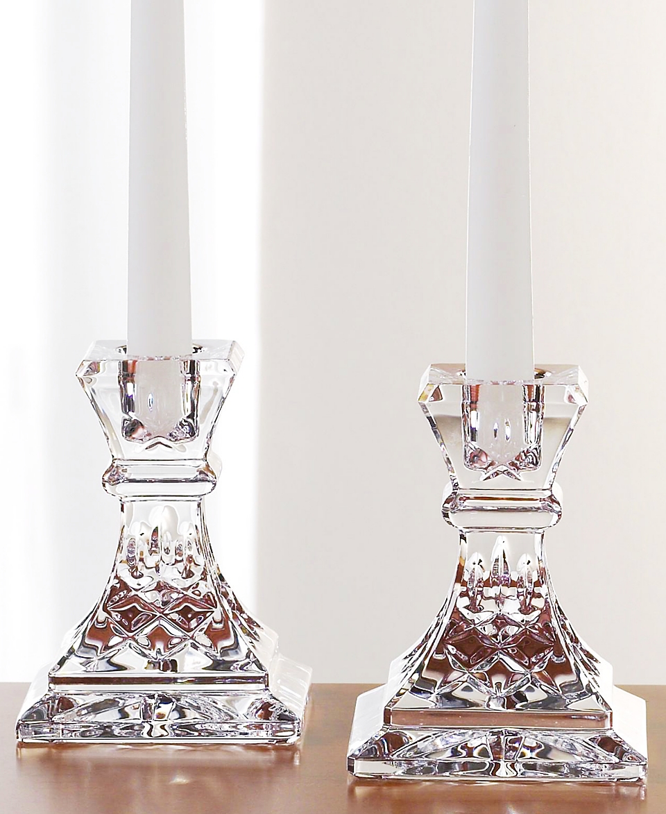    Waterford Lismore Candle Holders Pair 4  