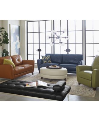 Furniture Myia 82" Leather Sofa, Created For Macy's & Reviews ...