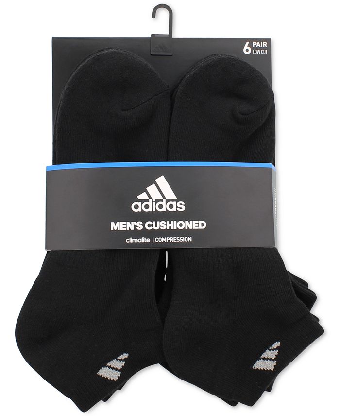 adidas Men's Cushioned Athletic 6-Pack Low Cut Socks & Reviews ...