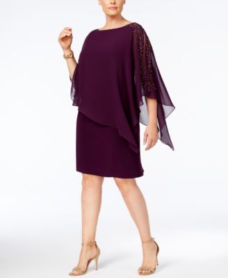 macy's plus size purple dresses