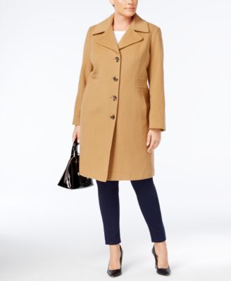 anne klein plus size wool coats