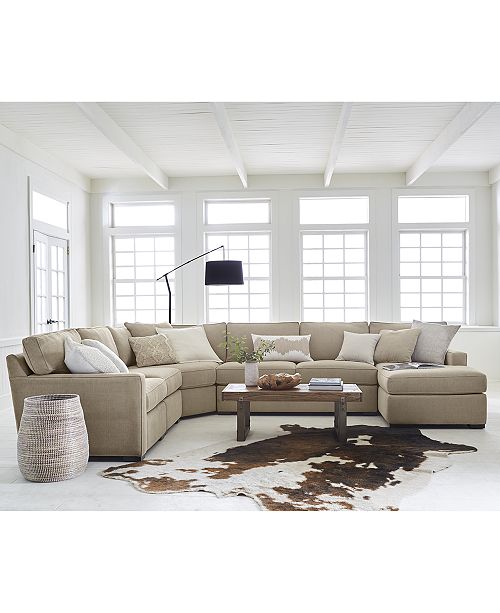Furniture Radley 5 Piece Fabric Chaise Sectional Sofa Created For Macy S Reviews Furniture Macy S