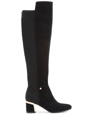 macy's black thigh high boots