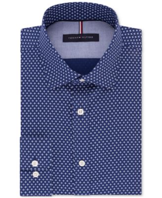 tommy hilfiger men's slim fit dress shirts