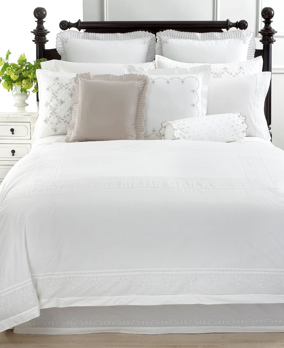 Martha Stewart Collection Bedding, Trousseau Clover Embroidered